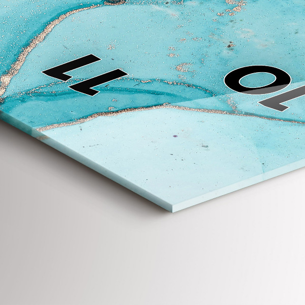 Horloge murale verticale Marbre décoratif