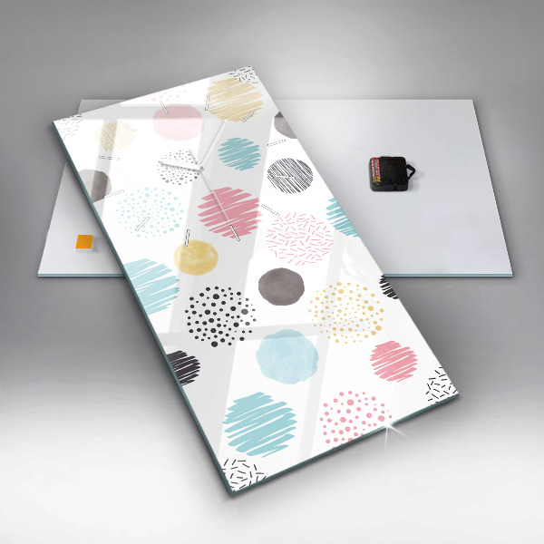 Horloge murale verticale Motif géométrique