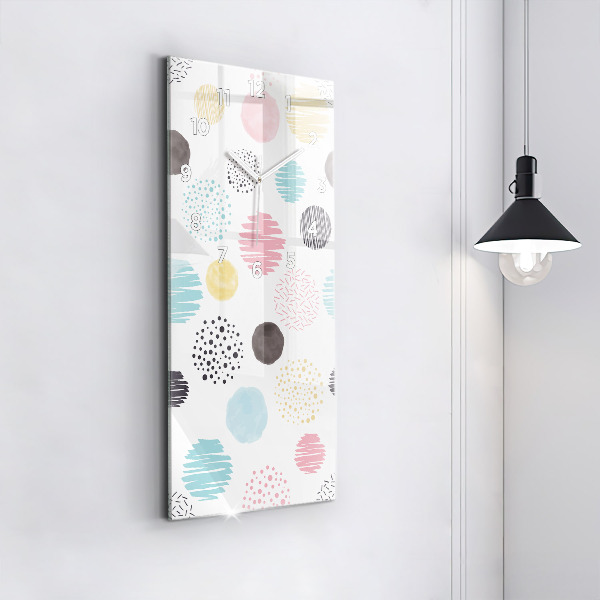 Horloge murale verticale Motif géométrique