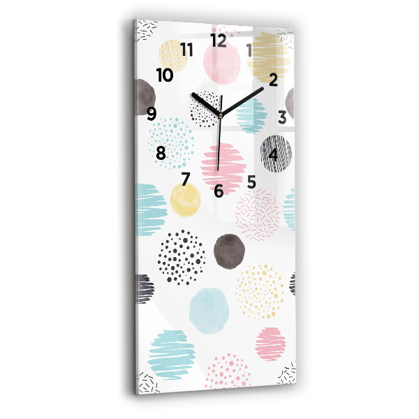 Horloge murale verticale Motif géométrique