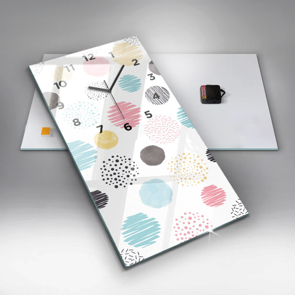 Horloge murale verticale Motif géométrique