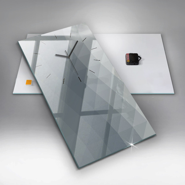 Horloge murale verticale Abstraction grise