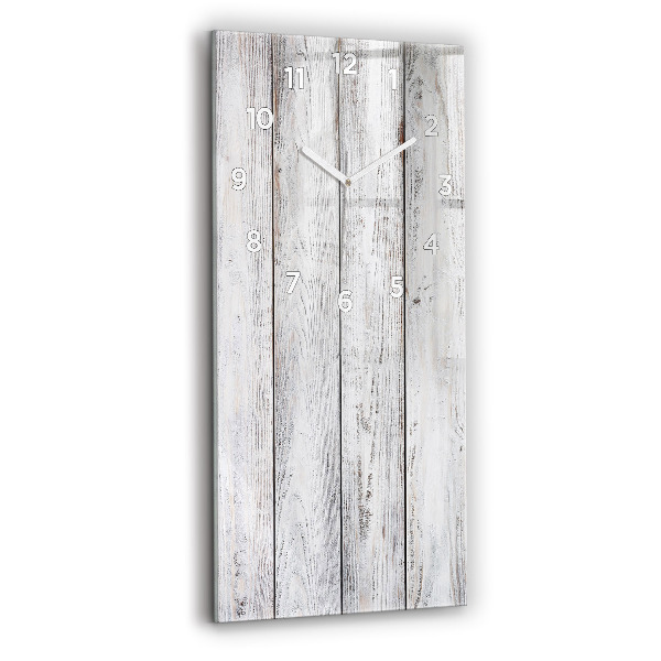 Horloge murale verticale planches peintes