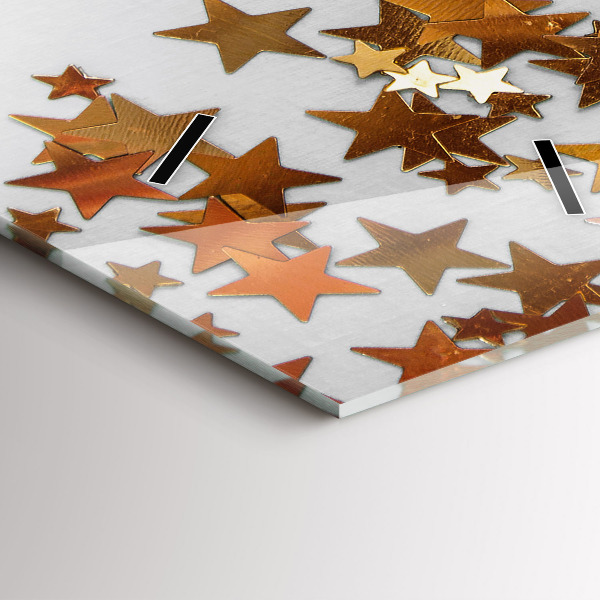 Horloge murale verticale Étoiles sur fond clair