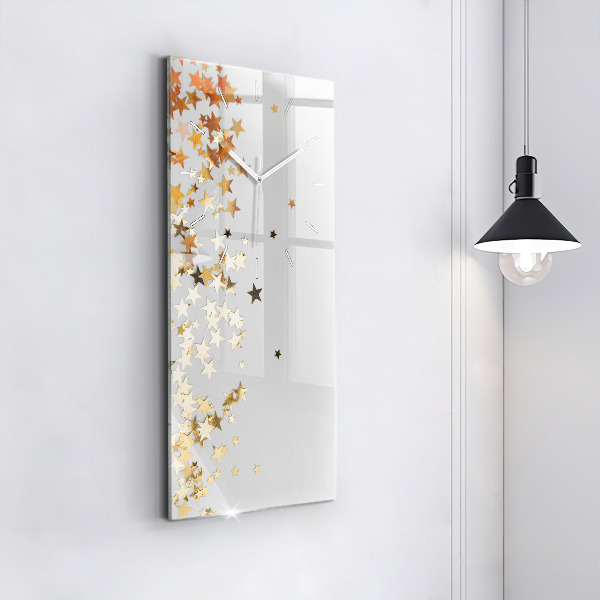 Horloge murale verticale Étoiles sur fond clair