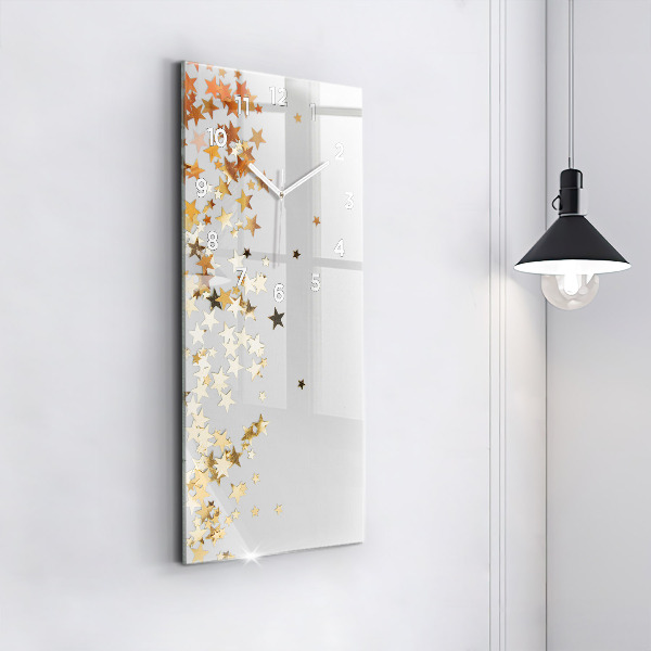 Horloge murale verticale Étoiles sur fond clair