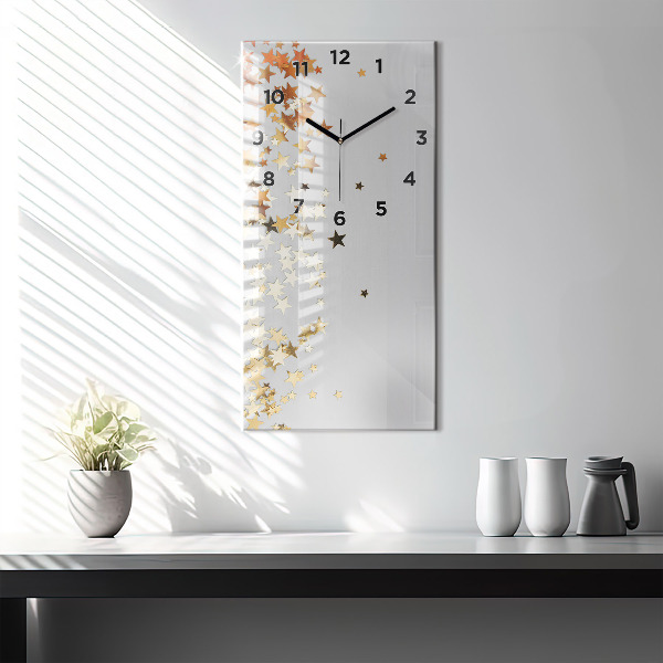 Horloge murale verticale Étoiles sur fond clair