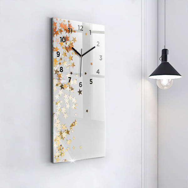 Horloge murale verticale Étoiles sur fond clair