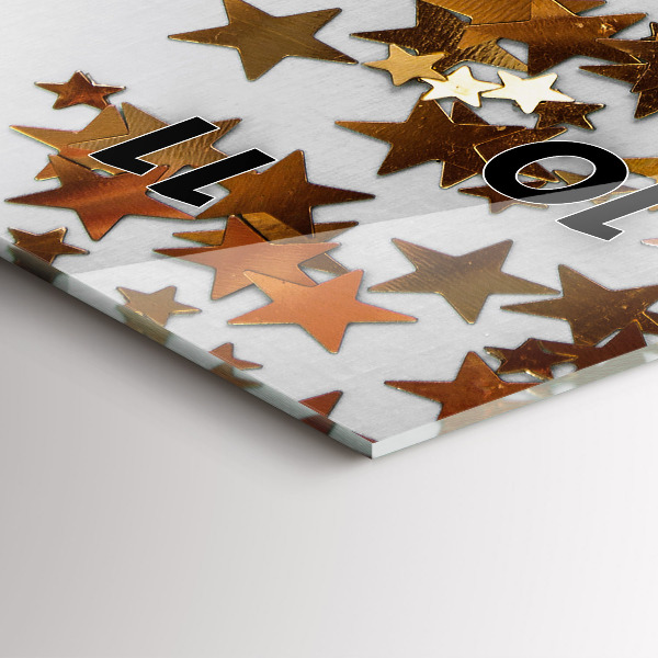 Horloge murale verticale Étoiles sur fond clair