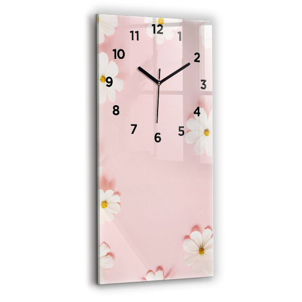Horloge murale verticale Fleurs de marguerite