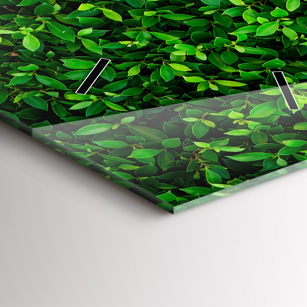 Horloge murale verticale feuilles de haie