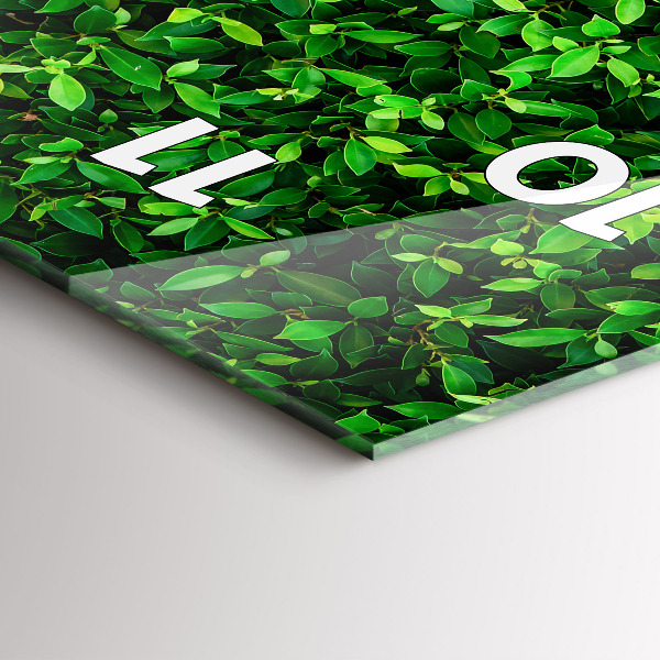 Horloge murale verticale feuilles de haie