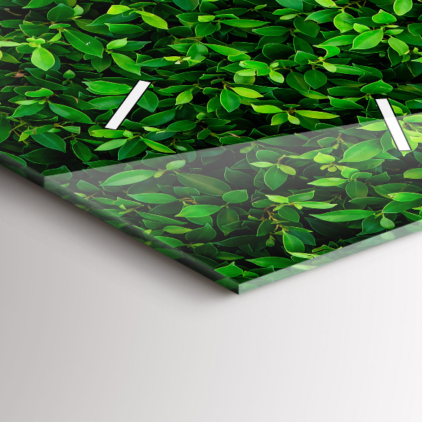 Horloge murale verticale feuilles de haie