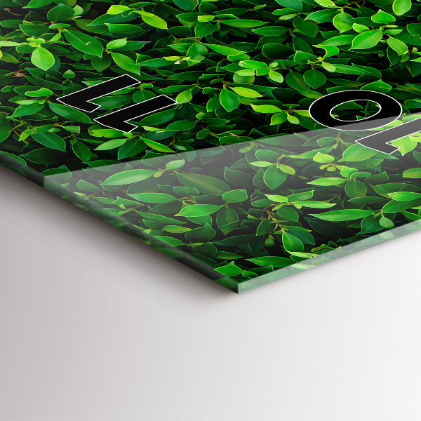 Horloge murale verticale feuilles de haie