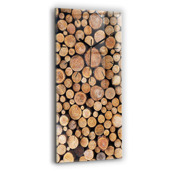 Horloge murale verticale cernes des arbres