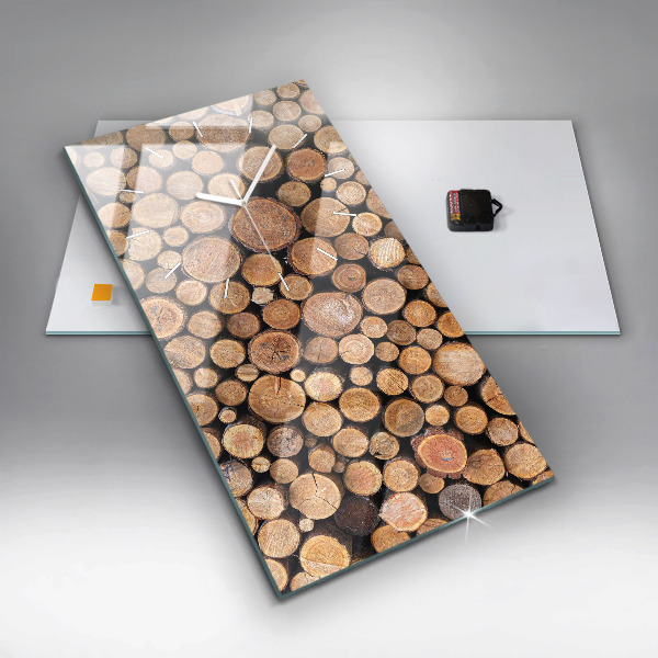 Horloge murale verticale cernes des arbres