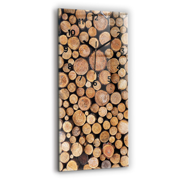 Horloge murale verticale cernes des arbres