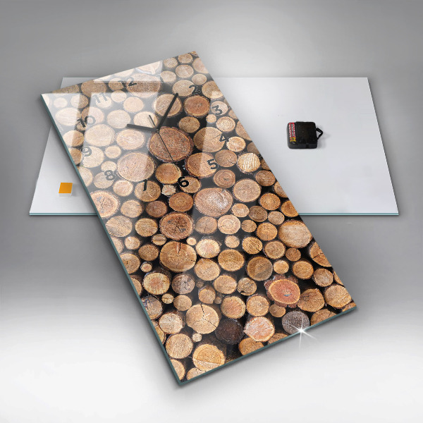 Horloge murale verticale cernes des arbres