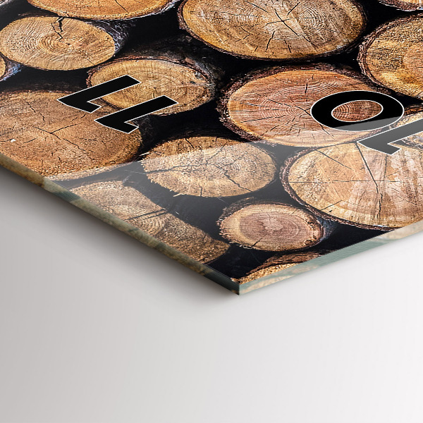 Horloge murale verticale cernes des arbres