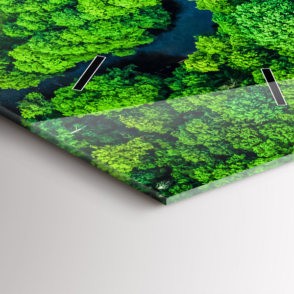 Horloge murale verticale Rivière dans la forêt