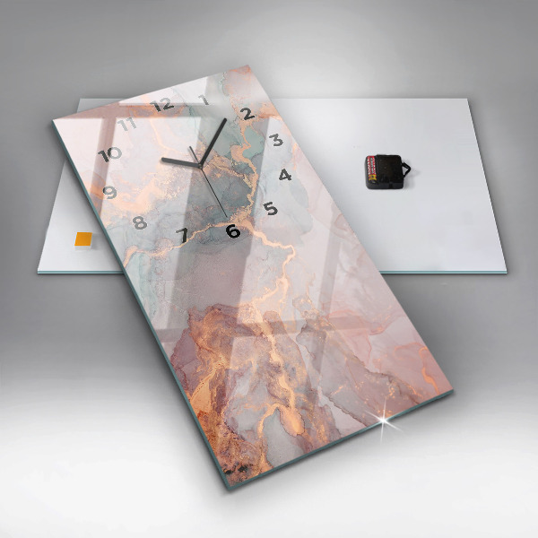 Horloge murale verticale Texture de marbre