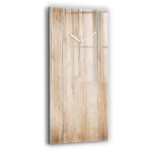 Horloge murale verticale Texture bois