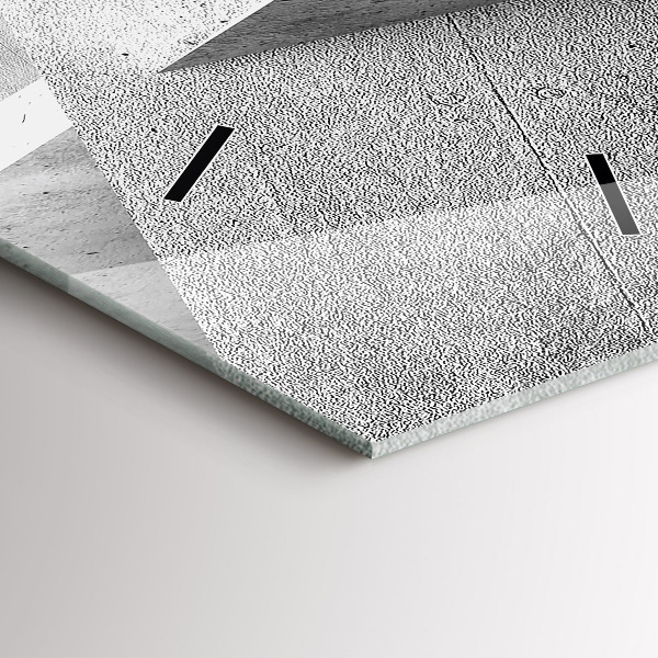 Horloge murale verticale 'Triangles d''abstraction'