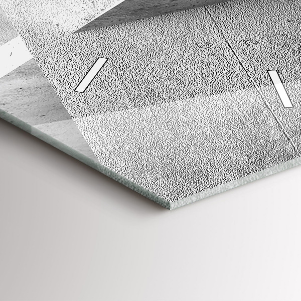 Horloge murale verticale 'Triangles d''abstraction'