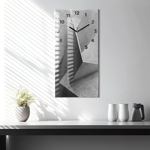 Horloge murale verticale 'Triangles d''abstraction'