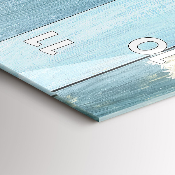 Horloge rectangulaire verticale Planches, rayures et coque