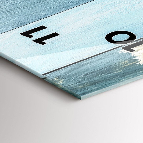 Horloge rectangulaire verticale Planches, rayures et coque