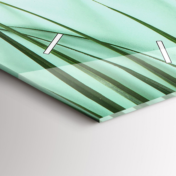 Horloge rectangulaire verticale Feuilles de Monstera