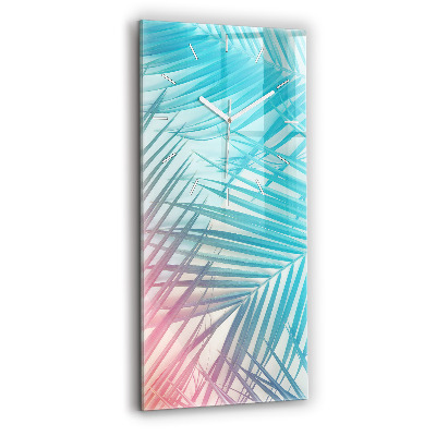 Horloge rectangulaire verticale Palmier tropical