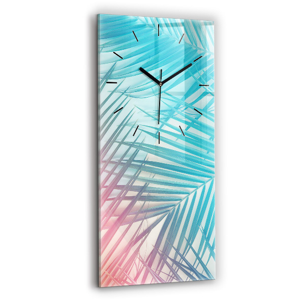 Horloge rectangulaire verticale Palmier tropical