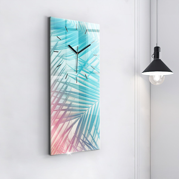 Horloge rectangulaire verticale Palmier tropical