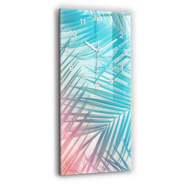Horloge rectangulaire verticale Palmier tropical