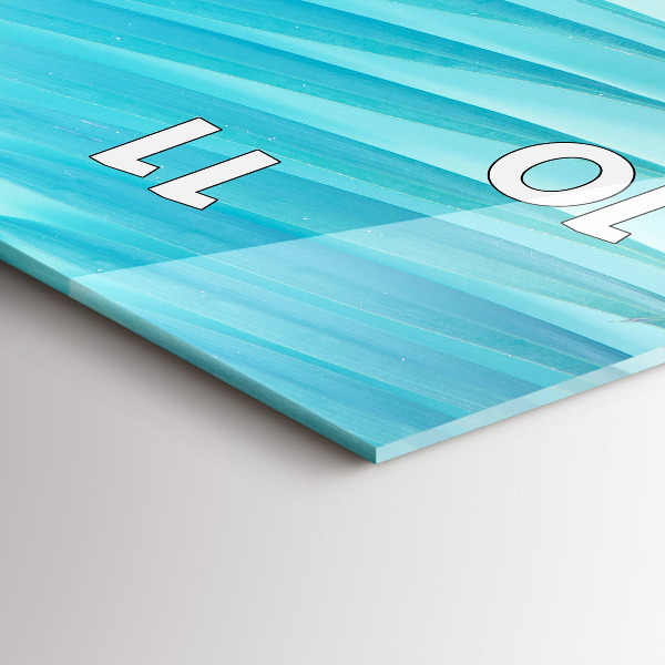 Horloge rectangulaire verticale Palmier tropical