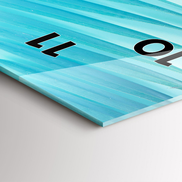 Horloge rectangulaire verticale Palmier tropical