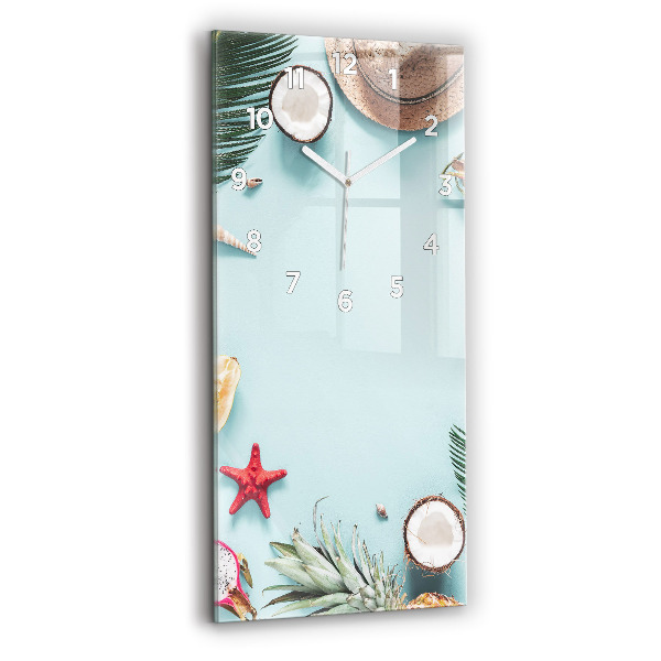 Horloge rectangulaire verticale 'Composition d''été'