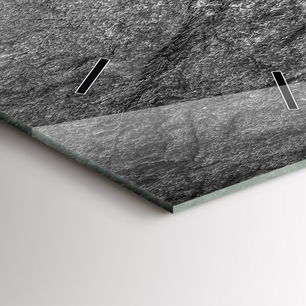 Horloge rectangulaire verticale Roche volcanique