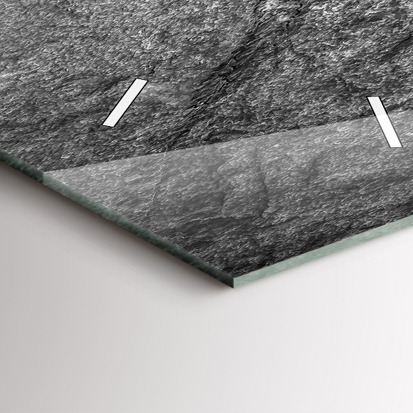 Horloge rectangulaire verticale Roche volcanique