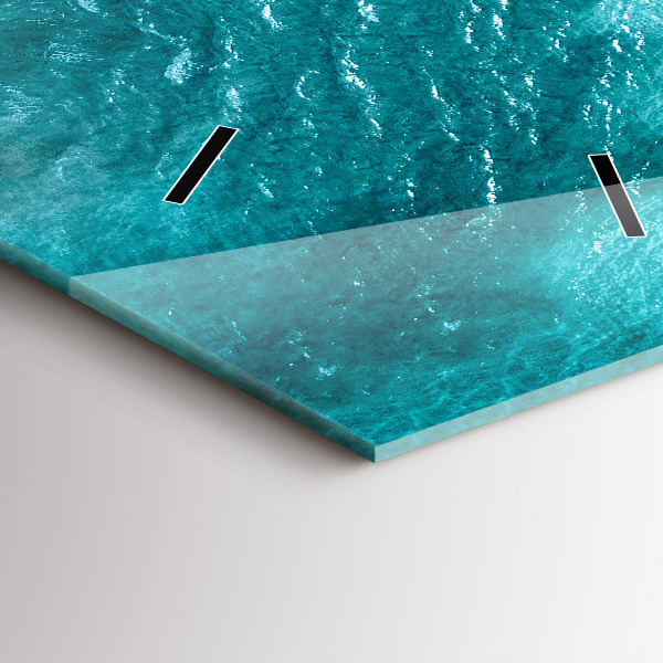 Horloge rectangulaire verticale gens de la plage de la mer