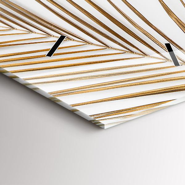 Horloge rectangulaire verticale feuilles tropicales