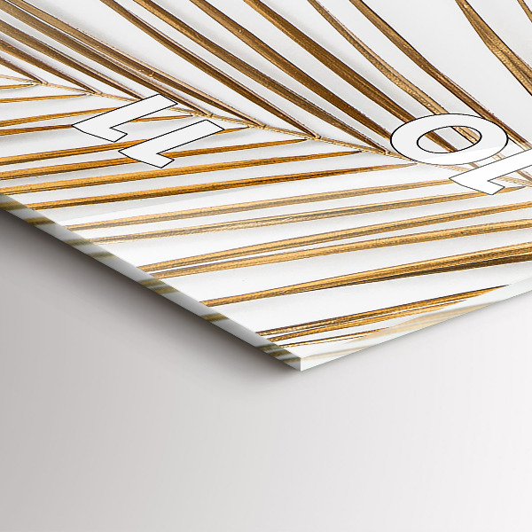 Horloge rectangulaire verticale feuilles tropicales