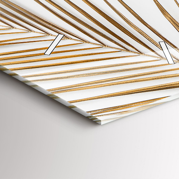 Horloge rectangulaire verticale feuilles tropicales