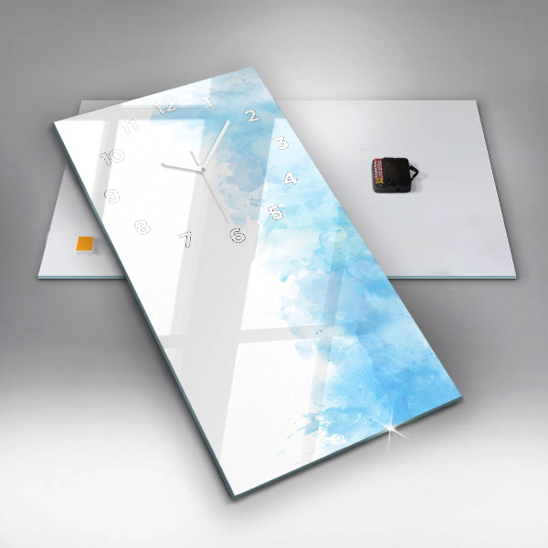 Horloge rectangulaire verticale Taches peintes