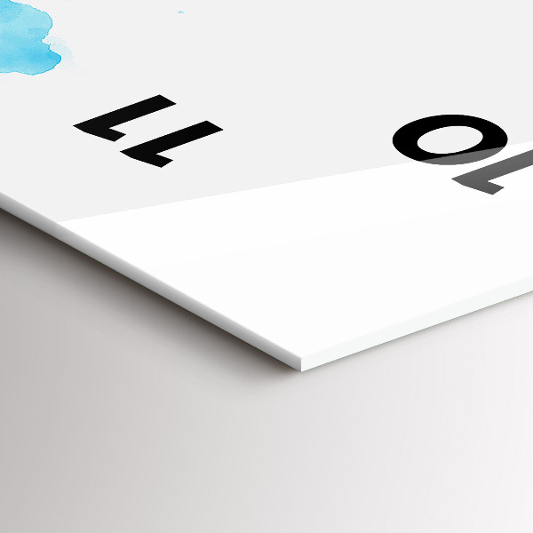 Horloge rectangulaire verticale Taches peintes