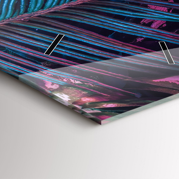 Horloge rectangulaire verticale Fleurs exotiques