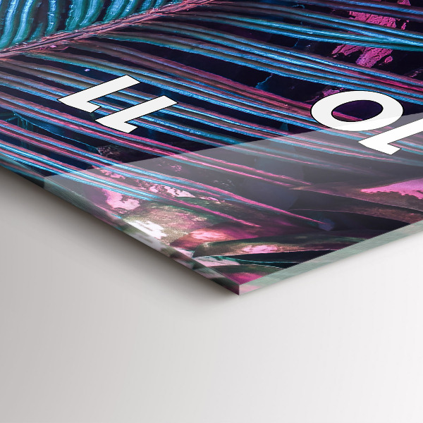 Horloge rectangulaire verticale Fleurs exotiques