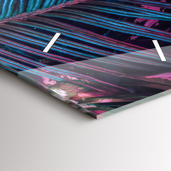 Horloge rectangulaire verticale Fleurs exotiques